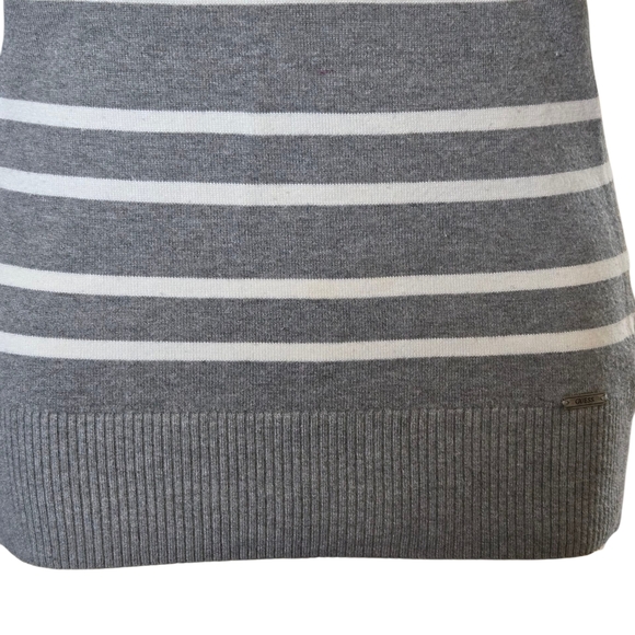 Guess Charcoal and White Striped Knit Top - Picture 5 of 9